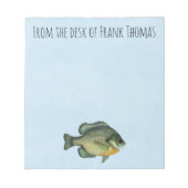 シンプル自然ススタイリッシュンフィッシュ魚釣りアングラーフィッシュ ノートパッド (正面)