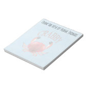 シンプル自然スタイリッシュクラビーカニタイポグラフィ ノートパッド (回転)