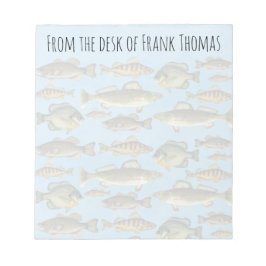 シンプル自然スタイリッシュフィッシャーマンアングラーフィッシュ ノートパッド