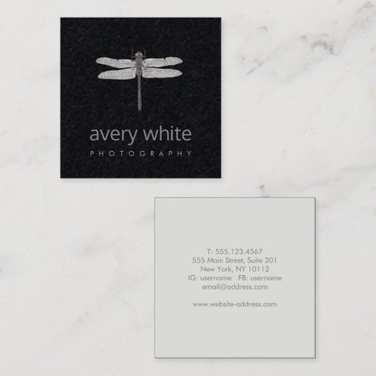 シンプル自然プロフェッショナル写真家 スクエア名刺 (正面/裏面)