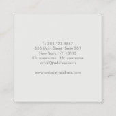 シンプル自然プロフェッショナル写真家 スクエア名刺 (裏面)