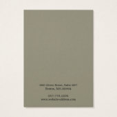シンプル自然モダンGreen Earring Display Card (裏面)