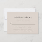 シンプル自然食結婚の選択 出欠カード (正面)