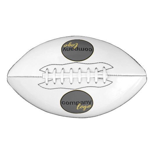 シンプル自社ロゴ会社ブランディングホワイト アメリカンフットボール (正面)
