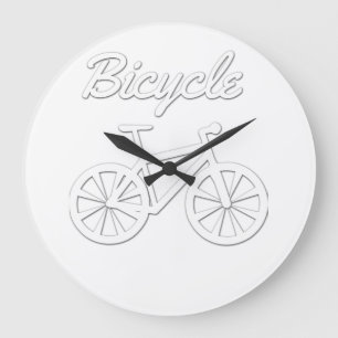 シンプル自転車デザイン ラージ壁時計