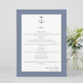 シンプル航海の結婚いかり |ほこりっぽい青 メニュー (スタンド正面)