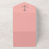 シンプル航海の結婚いかり |コーラル オールインワン招待状 (外側)