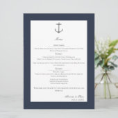 シンプル航海の結婚いかり | ネイビーブルー メニュー (スタンド正面)