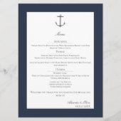 シンプル航海の結婚いかり | ネイビーブルー メニュー (正面)