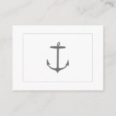 シンプル航海の結婚いかり |白 エンクロージャーカード (裏面)