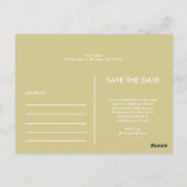 シンプル色のエレガント文字と写真の保存日付 ポストカード (裏面)