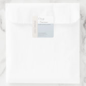 シンプル色エレガントブロックタイポグラフィしょうゆろうそく スクエアシール (バッグ)