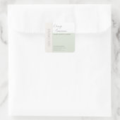 シンプル色エレガントブロックタイポグラフィ スクエアシール (バッグ)