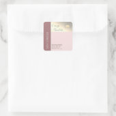 シンプル色エレガントブロックタイポグラフィ スクエアシール (バッグ)