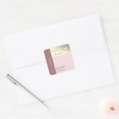 シンプル色エレガントブロックタイポグラフィ スクエアシール (封筒)