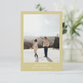 シンプル色エレガント文字と写真/結婚s セーブザデート (スタンド正面)