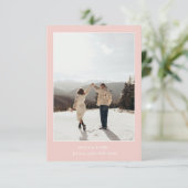 シンプル色エレガント文字と写真/結婚s セーブザデート (スタンド正面)