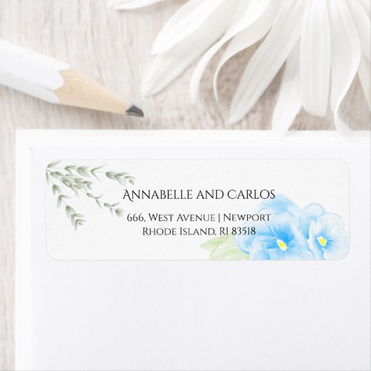 シンプル色カスタムテンプレート差出人住所 ラベル (インサイチュ)