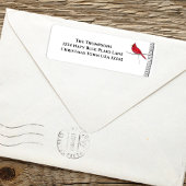 シンプル色クラシック(鳥)ショウジョウコウカンチョウ ラベル