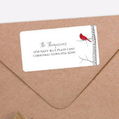 シンプル色クラシック（鳥）ショウジョウコウカンチョウ ラベル