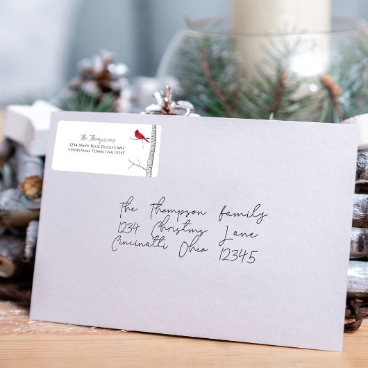 シンプル色クラシック（鳥）ショウジョウコウカンチョウ ラベル