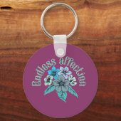 シンプル色塗りモダンギフト娘ママL キーホルダー (裏面)