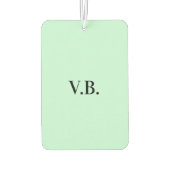 シンプル色無地の追加名文字モノグラム カーエアーフレッシュナー (裏面)