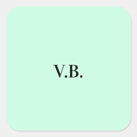 シンプル色無地の追加名文字モノグラム スクエアシール (正面)