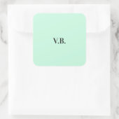 シンプル色無地の追加名文字モノグラム スクエアシール (バッグ)