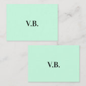 シンプル色無地の追加名文字モノグラム ノートカード (正面/裏面)