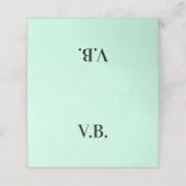 シンプル色無地の追加名文字モノグラム プレイスカード (外部開封)