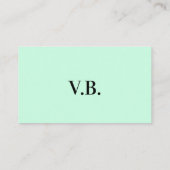 シンプル色無地の追加名文字モノグラム プレイスカード (裏面)