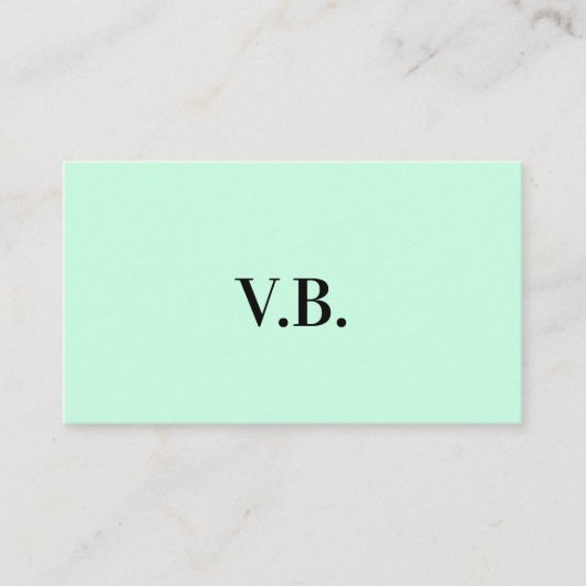 シンプル色無地の追加名文字モノグラム プレイスカード (正面)