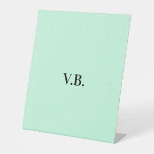 シンプル色無地の追加名文字モノグラム  台座サイン