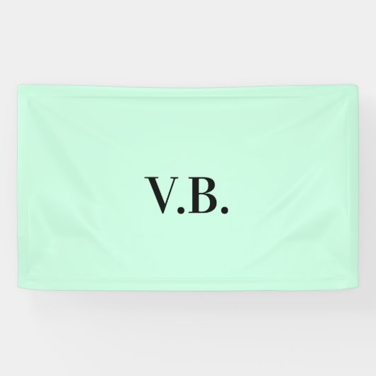 シンプル色無地の追加名文字モノグラム  横断幕 (横)