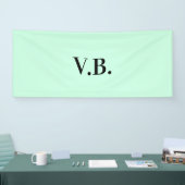 シンプル色無地の追加名文字モノグラム 横断幕 (トレードショー)