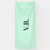 シンプル色無地の追加名文字モノグラム 横断幕 (縦)