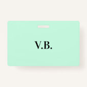 シンプル色無地の追加名文字monogra バッジ (正面)