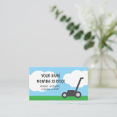 シンプル芝刈りサービス名刺テンプレート 名刺 (スタンド正面)