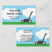 シンプル芝刈りサービス名刺テンプレート 名刺 (正面/裏面)