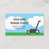 シンプル芝刈りサービス名刺テンプレート 名刺 (正面)