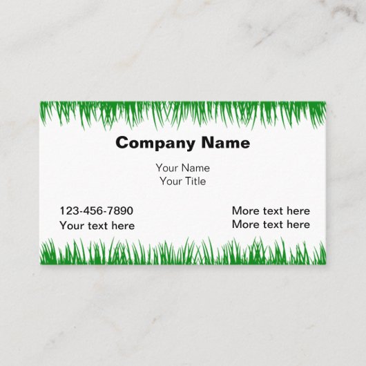 シンプル芝刈り用名刺 名刺 (正面)