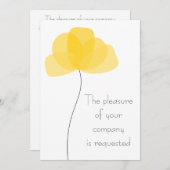 シンプル花のブライダルシャワー招待 招待状 (正面/裏面)