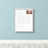 シンプル花の手書き愛ママおばあちゃんメッセージ キャンバスプリント (インサイチュ (ウッドフロア))