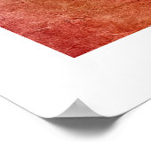 シンプル花の輪郭鮮やか色の背景 ポスター (角)