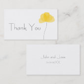 シンプル花サンキュービジネスカード 名刺 (正面/裏面)