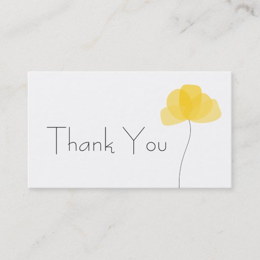 シンプル花サンキュービジネスカード 名刺 (正面)