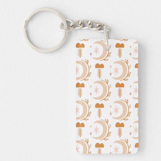 シンプル花スケッチ キーホルダー (正面)