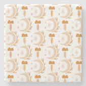 シンプル花スケッチ ストーンコースター (正面)