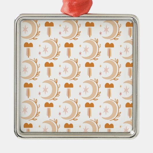 シンプル花スケッチ メタルオーナメント (正面)